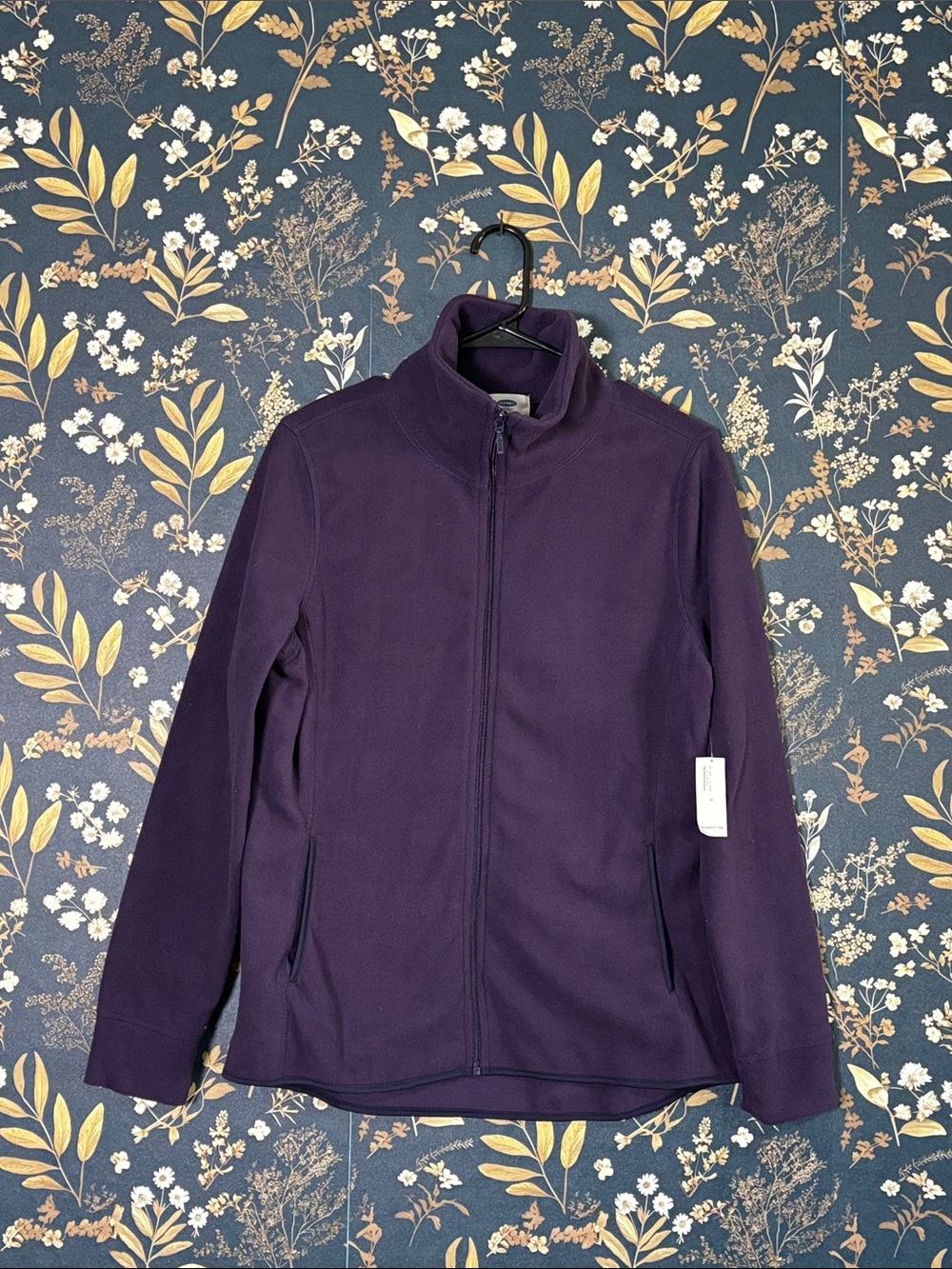 Old Navy Deep Purple Full-Zip Fleece Jacket Size M